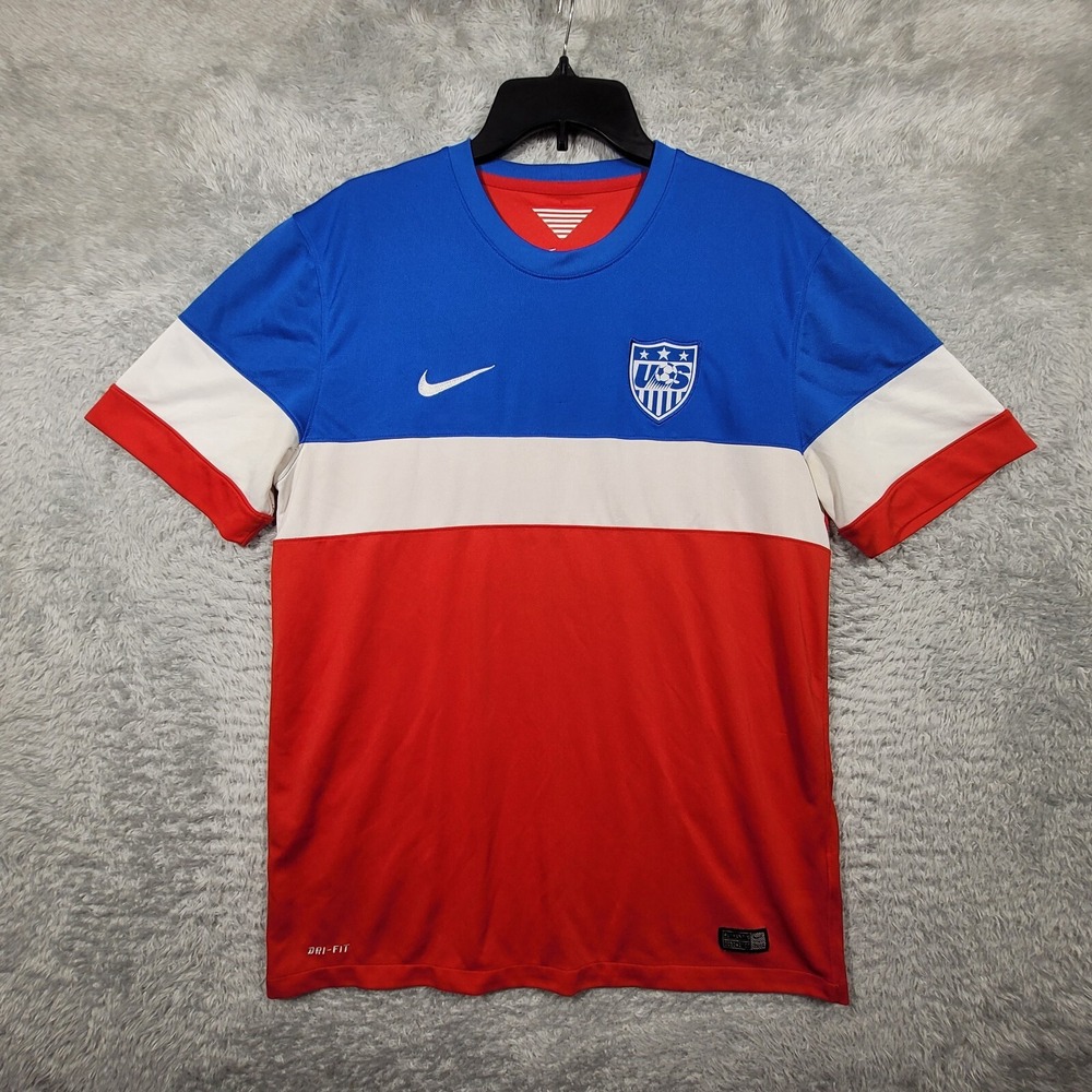 Nike 2014 Team Jersey USA Rocket Bomb Pop Soccer Shirt NEW DAWN 69‎ Large